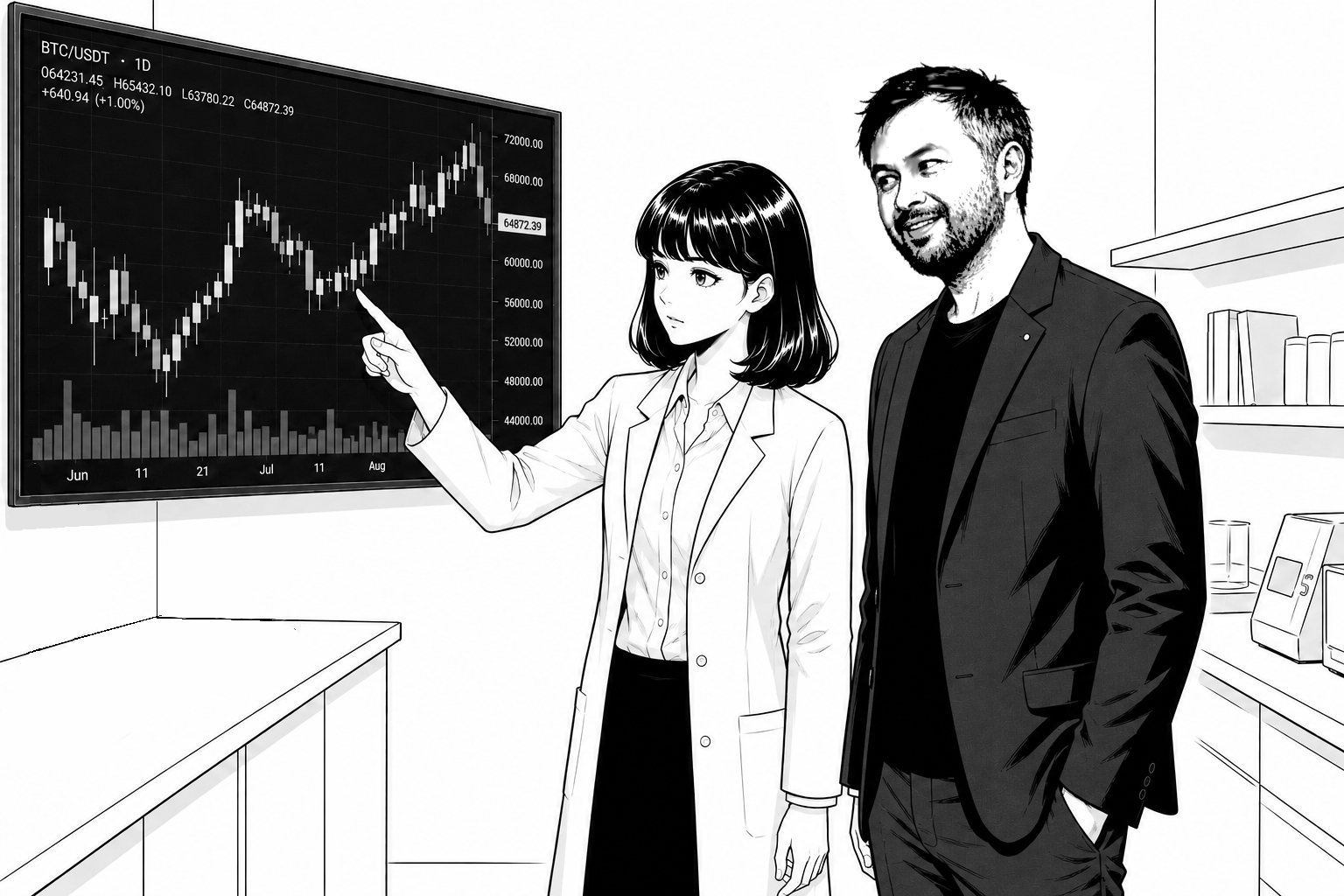 Doc Hermes trading coach reviewing a candle chart